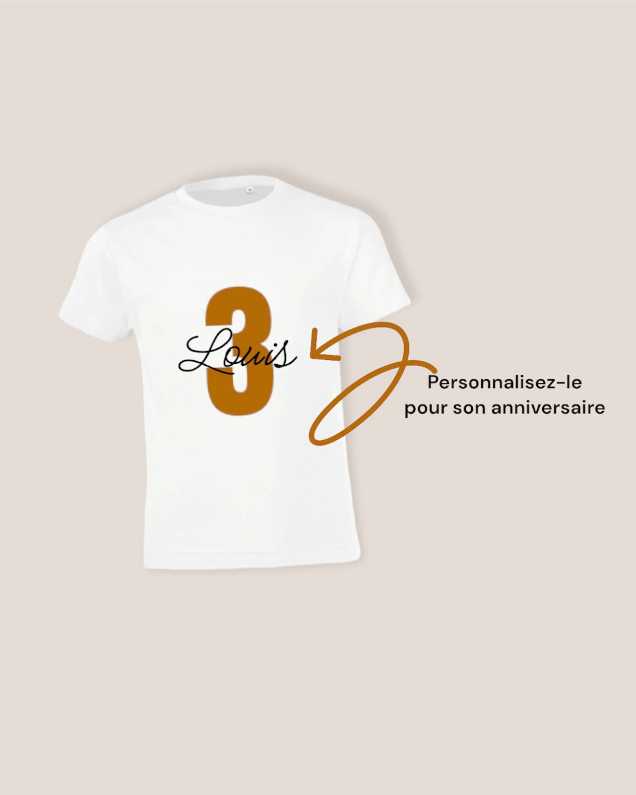 Le t shirt d anniversaire b b enfant personnalis