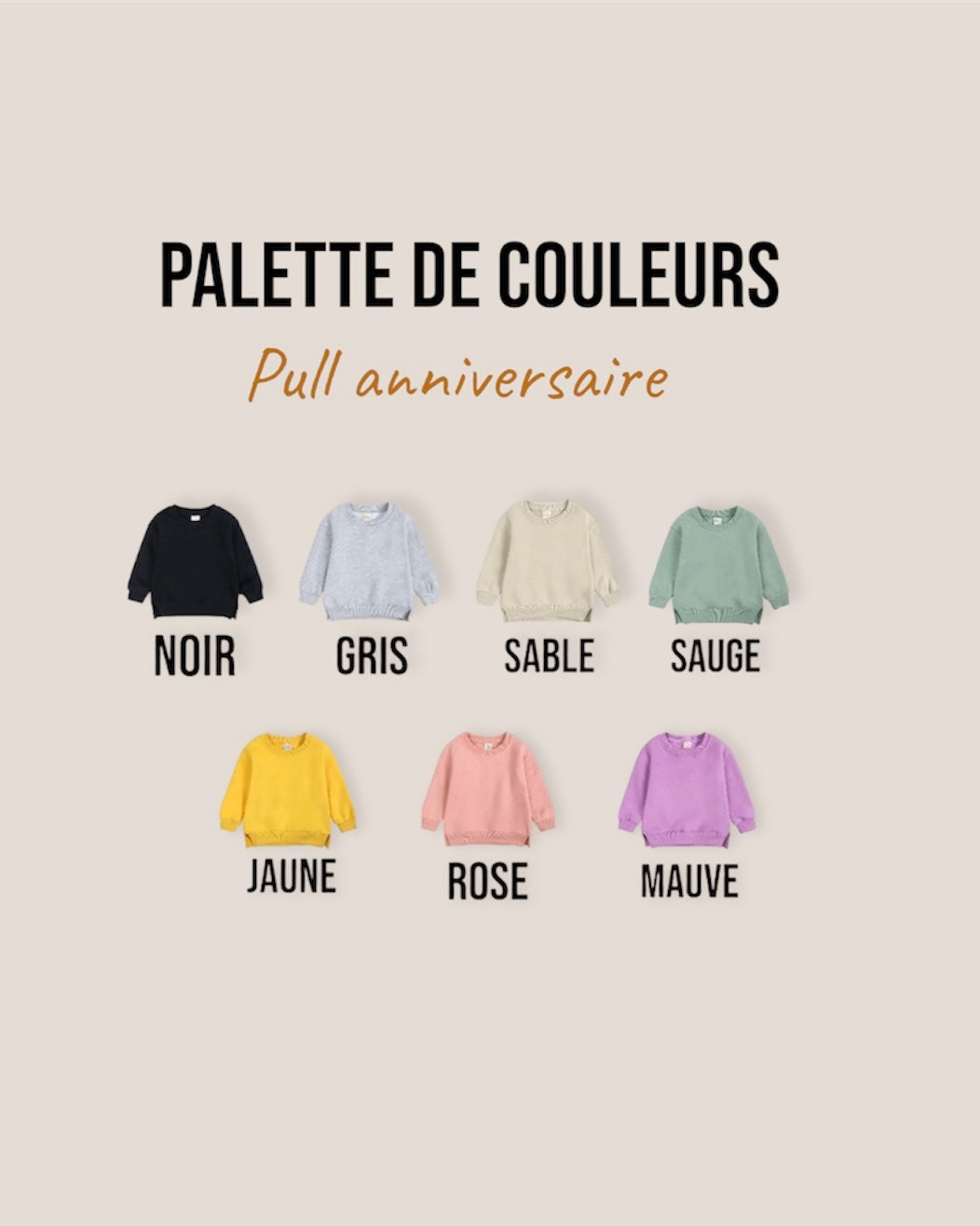 Le pull d’anniversaire bébé/enfant personnalisé