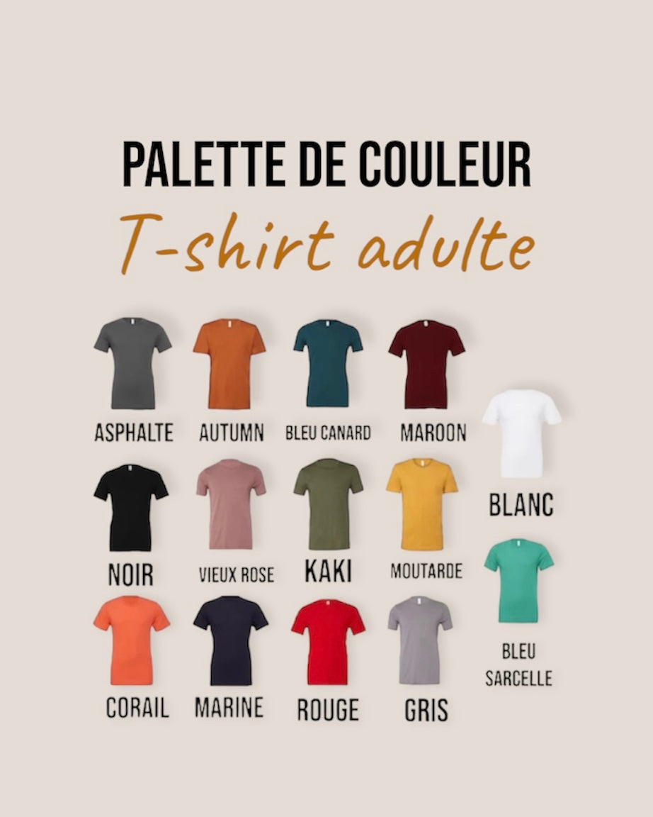 Le t-shirt adulte personnalisé-Maman/Papa